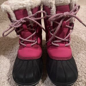 Cat & Jack Pink and Black Kids Boots
